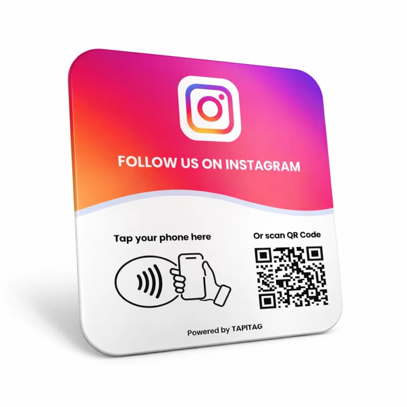 NFC plaketa na otvorenie Instagram profilu